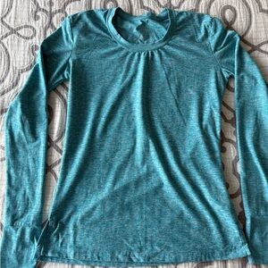 Oiselle Teal Long Sleeve Women's Top